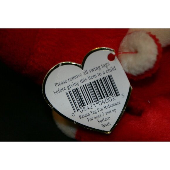 TY Beanie Baby Snort Bull Cow PVC Pellets very rare errors red 4002 - Picture 6 of 11